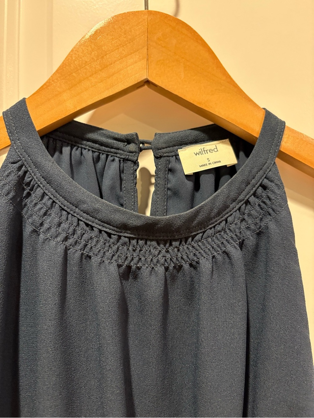 Wilfred Tiered Halter Maxi Long Dress in Navy - Picture 3 of 6